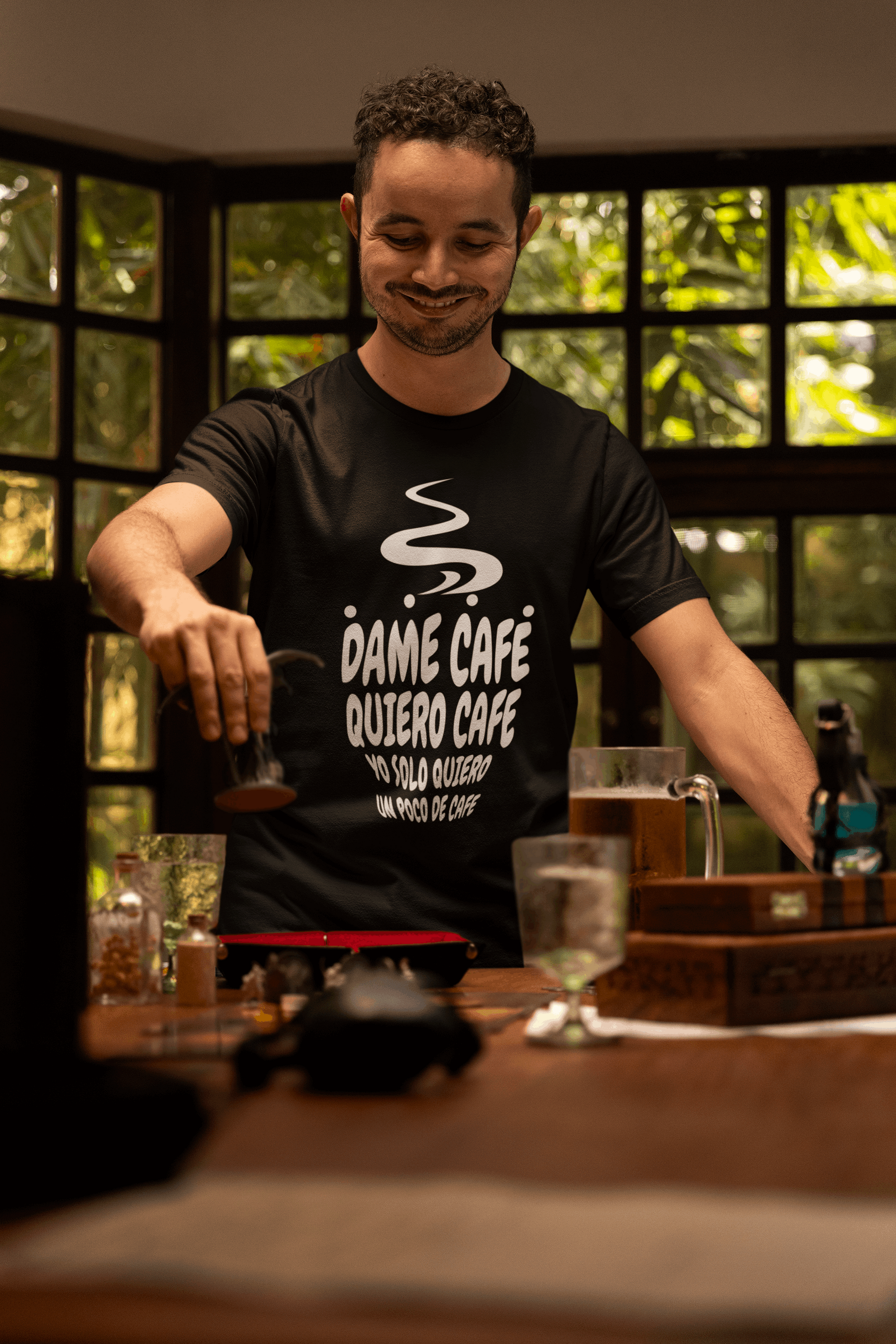 T-shirt Dame Café, Quiero Café, Yo Solo Quiero Un Poco De Café