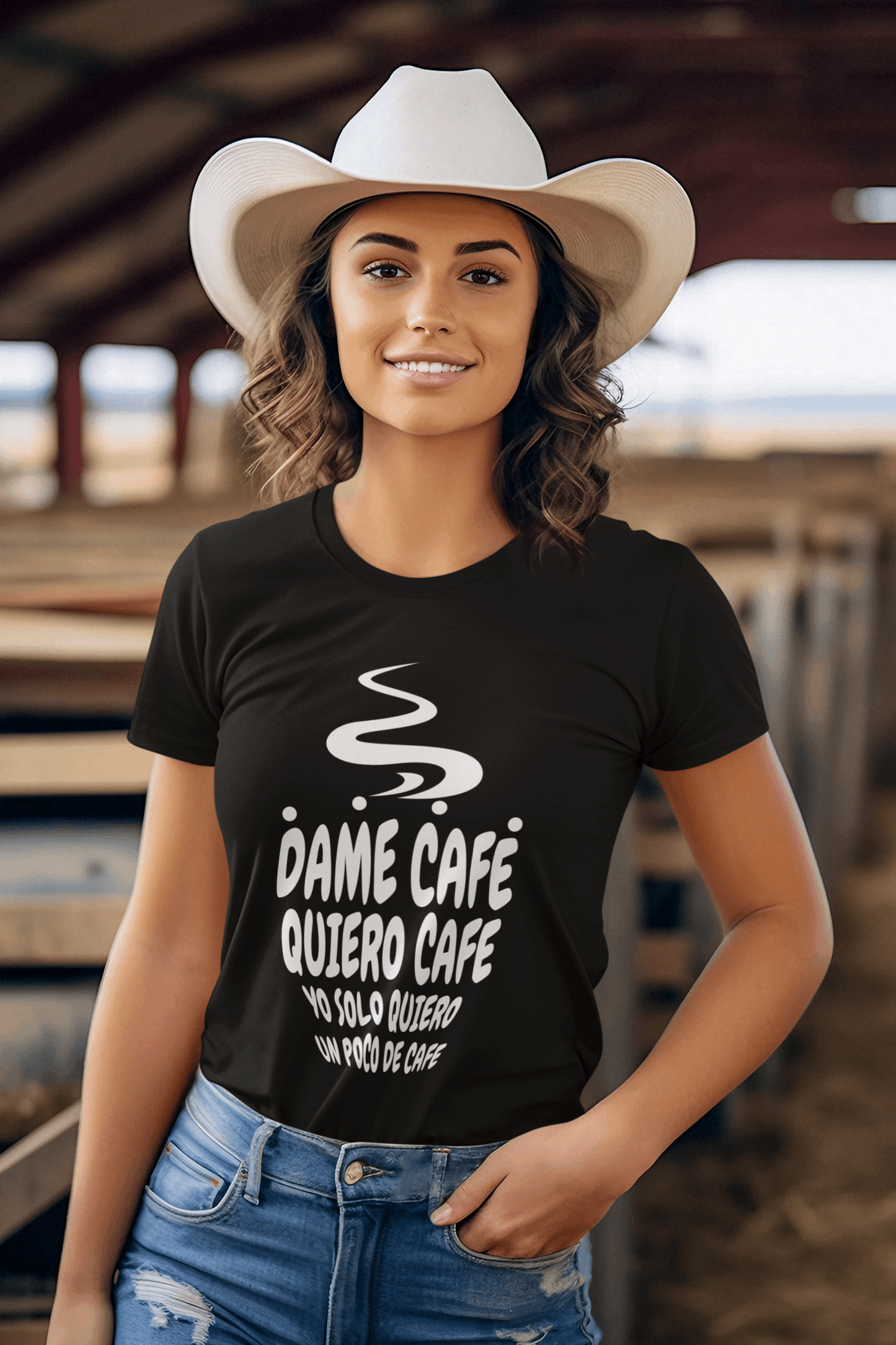 T-shirt Dame Café, Quiero Café, Yo Solo Quiero Un Poco De Café