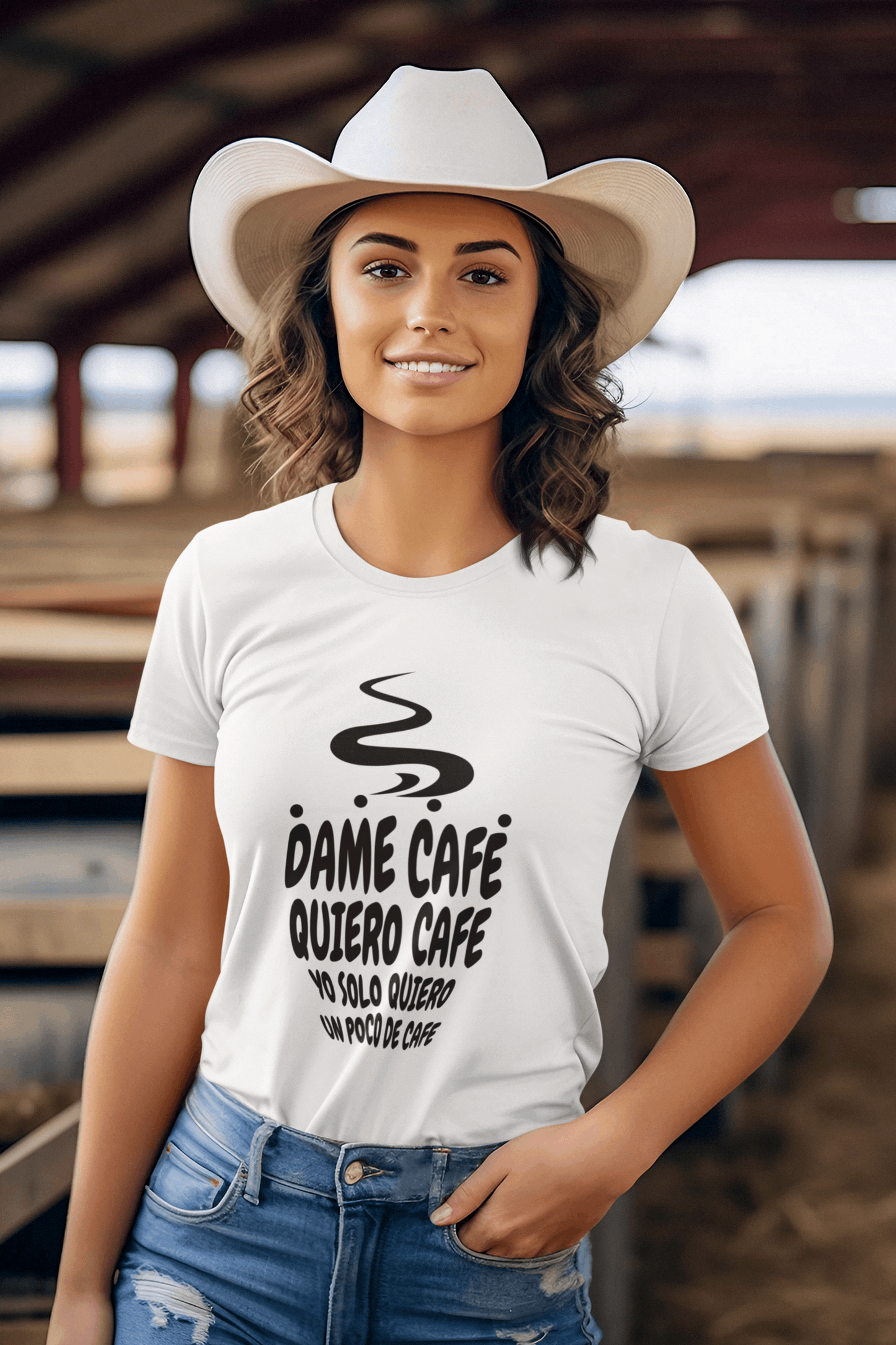 T-shirt Dame Café, Quiero Café, Yo Solo Quiero Un Poco De Café